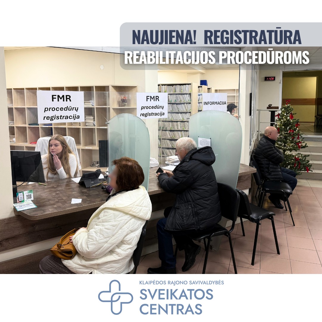 Patogesnė registracija reabilitacijai: pristatoma nauja pacientų registravimo procedūroms tvarka