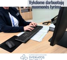 Sveikatos centre vykdomas darbuotojų nuomonės tyrimas